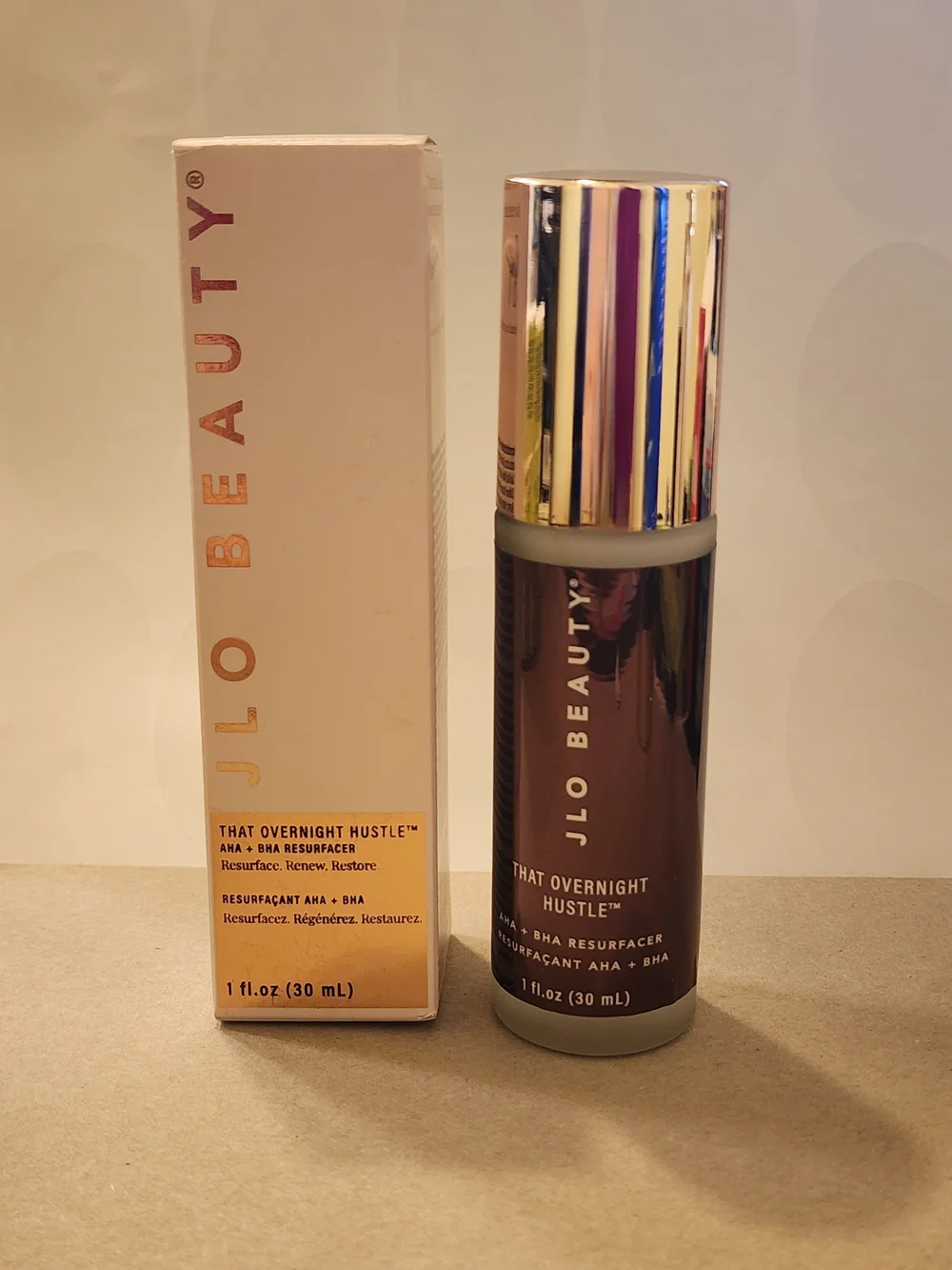 JLO Beauty That Overnight Hustle AHA + BHA Resurfacer — Brown Primer